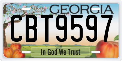 GA license plate CBT9597