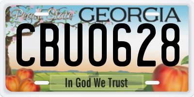GA license plate CBU0628