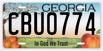 GA license plate CBU0774