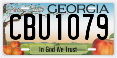 GA license plate CBU1079