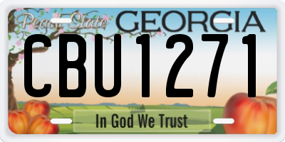 GA license plate CBU1271