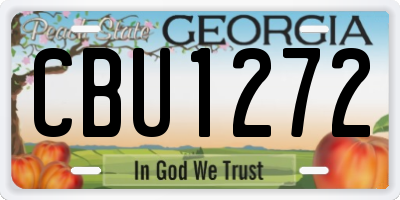 GA license plate CBU1272