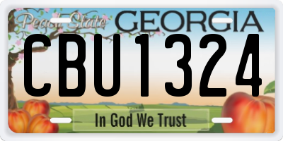 GA license plate CBU1324