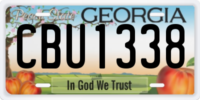 GA license plate CBU1338