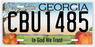 GA license plate CBU1485