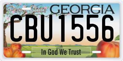 GA license plate CBU1556