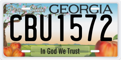GA license plate CBU1572