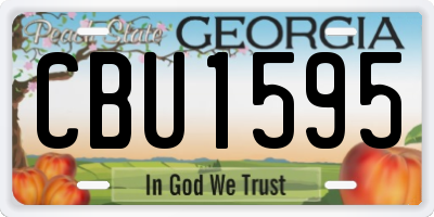 GA license plate CBU1595