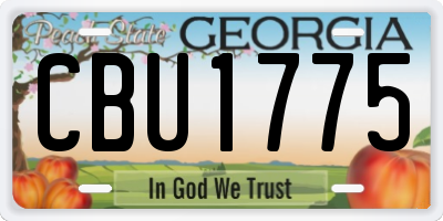 GA license plate CBU1775