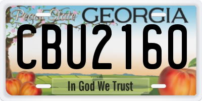 GA license plate CBU2160