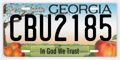 GA license plate CBU2185