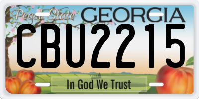 GA license plate CBU2215