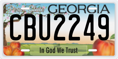 GA license plate CBU2249