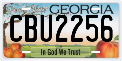 GA license plate CBU2256