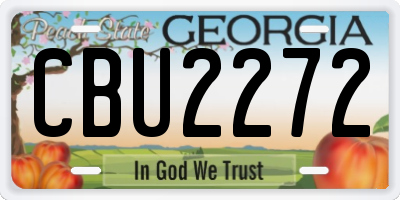 GA license plate CBU2272