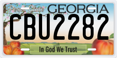 GA license plate CBU2282