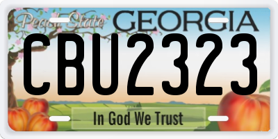 GA license plate CBU2323