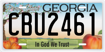GA license plate CBU2461