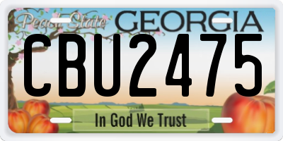 GA license plate CBU2475