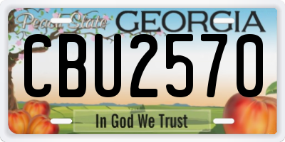 GA license plate CBU2570