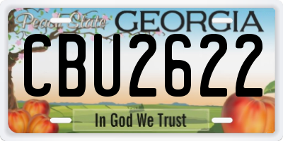GA license plate CBU2622