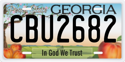 GA license plate CBU2682