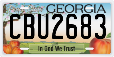 GA license plate CBU2683