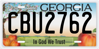 GA license plate CBU2762