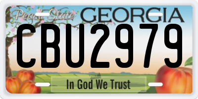 GA license plate CBU2979