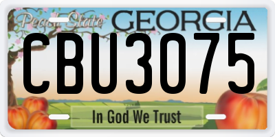 GA license plate CBU3075