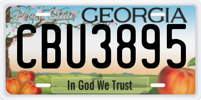 GA license plate CBU3895