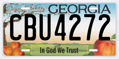 GA license plate CBU4272