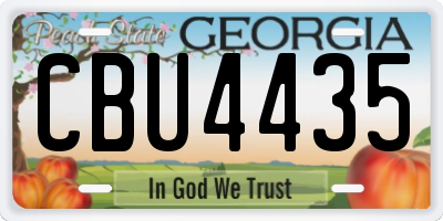 GA license plate CBU4435