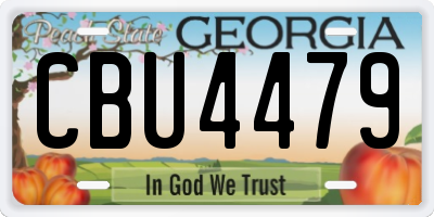 GA license plate CBU4479