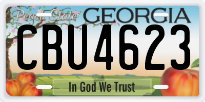 GA license plate CBU4623