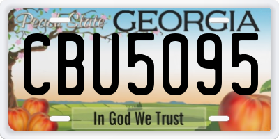 GA license plate CBU5095