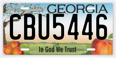 GA license plate CBU5446