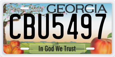 GA license plate CBU5497
