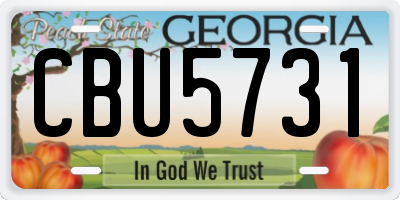 GA license plate CBU5731