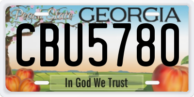 GA license plate CBU5780