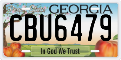 GA license plate CBU6479
