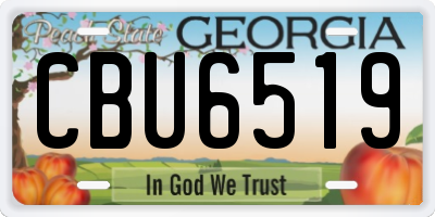 GA license plate CBU6519