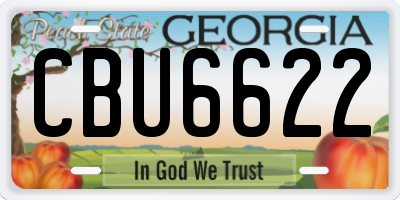 GA license plate CBU6622