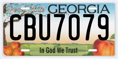 GA license plate CBU7079
