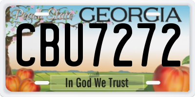 GA license plate CBU7272