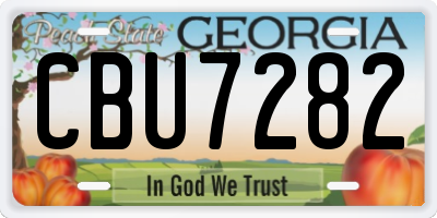GA license plate CBU7282