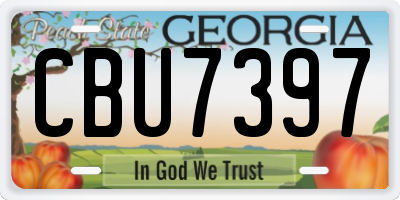 GA license plate CBU7397