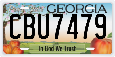 GA license plate CBU7479