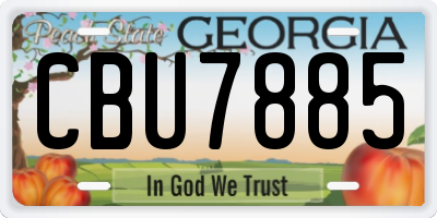 GA license plate CBU7885