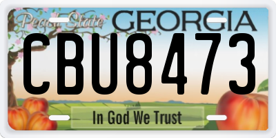 GA license plate CBU8473
